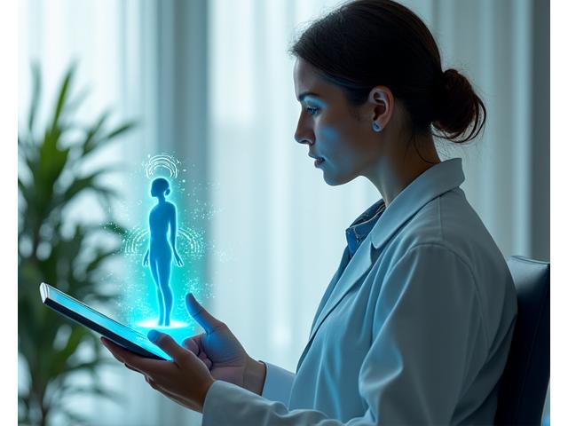 Interface de simulation d'entretien psychologique avec un patient virtuel assisté par IA, montrant des bulles de dialogue et des graphiques d'analyse en temps réel.