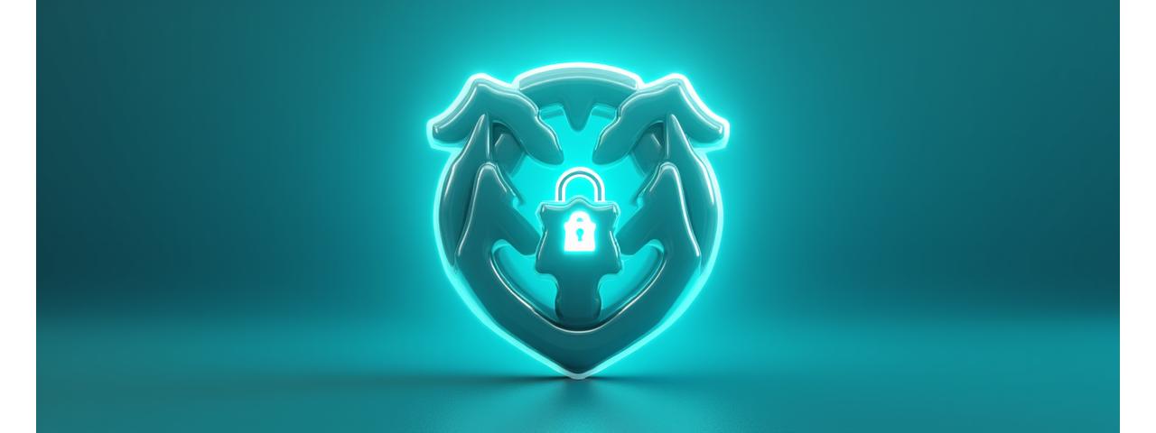 Un bouclier numérique abstrait intégrant un cadenas, symbolisant une protection des données robustes