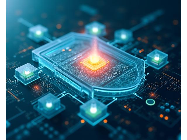 Schéma abstrait de sécurité des données avec des couches de chiffrement et des verrous, illustrant la protection des informations