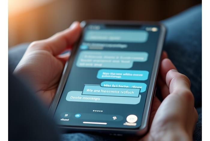 Capture d'écran d'une interface de chat sécurisé d'axumsat sur une tablette, affichant une conversation textuelle entre un psychologue et un patient.