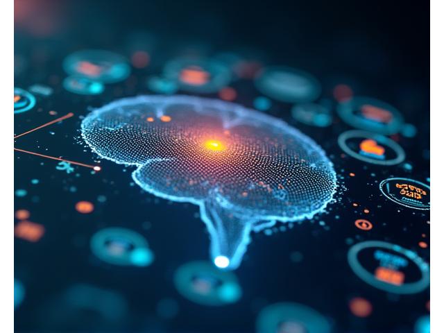 Un écran d'ordinateur présentant des graphiques colorés et des visualisations de données analytiques du bien-être mental générées par l'IA, avec un accent sur la clarté et la compréhension des résultats.
