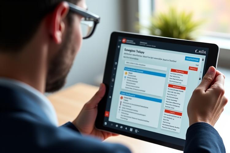 Interface utilisateur affichant un programme de réduction du stress personnalisé pour un manager